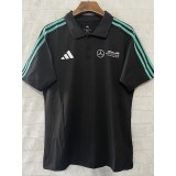 2025 Mercedes F1 Black Polo Racing Suit