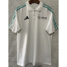 2025 Mercedes F1 White Polo Racing Suit