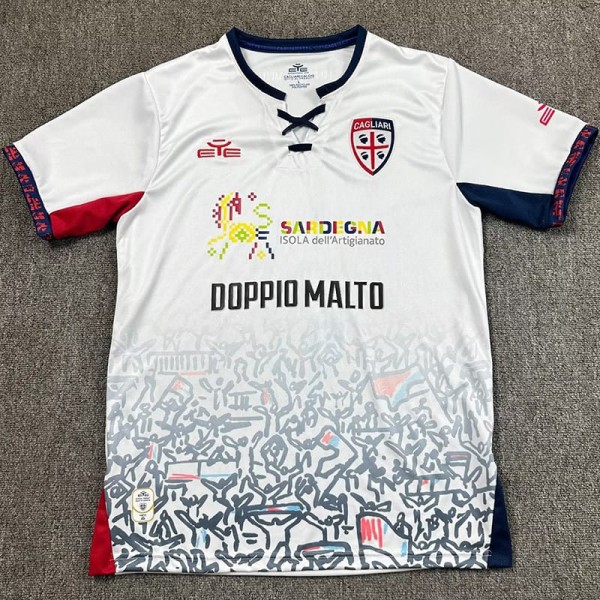 2025/26 Cagliari Calcio Away White Fans Soccer jersey