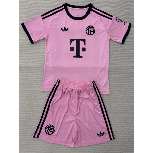 2025/26 Bayern GKP Pink Fans Kids Soccer jersey