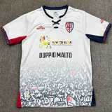 2025/26 Cagliari Calcio Away White Fans Soccer jersey