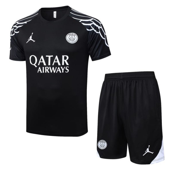 2025/26 PSG Black Training Shorts Suit
