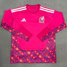 2026 Mexico GKP Pink Fans Long Sleeve Soccer jersey