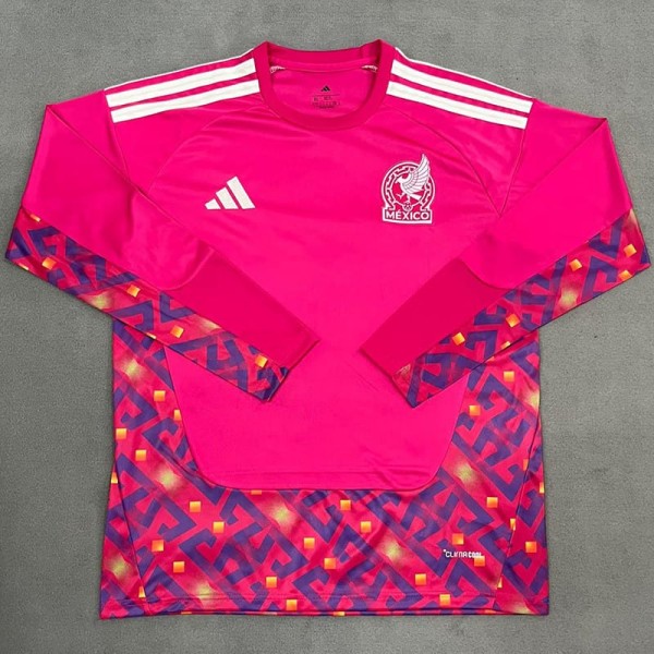 2026 Mexico GKP Pink Fans Long Sleeve Soccer jersey
