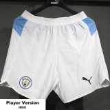 [PLAYER] 2025/26 Man City Home White Player Soccer Shorts
