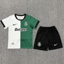 2025/26 Sporting Lisbon Special Edition Green Fans Kids Soccer jersey