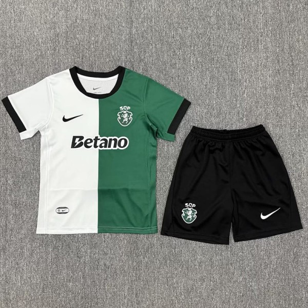 2025/26 Sporting Lisbon Special Edition Green Fans Kids Soccer jersey