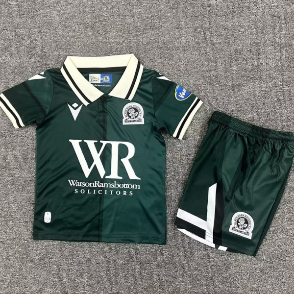 2025/26 Blackburn Rovers Away Green Fans Kids Soccer jersey