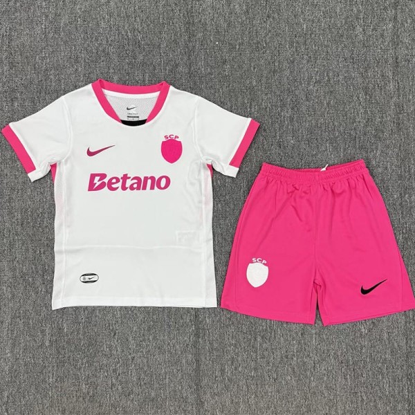 2025/26 Sporting Lisbon Special Edition White Fans Kids Soccer jersey