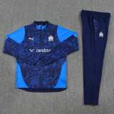 2025/26 Marseille Dark Blue Half Pull Tracksuit
