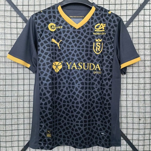 2025/26 Stade de Reims Away Gray Fans Soccer jersey