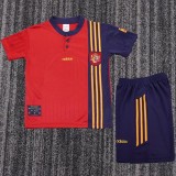 1996 Spain Home Red Retro Kids Soccer jersey