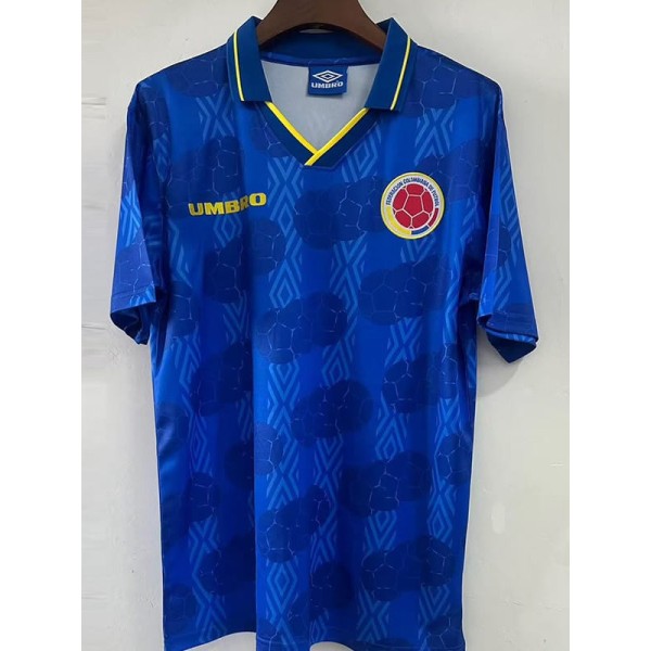 1994 Colombia Away Blue Retro Soccer jersey