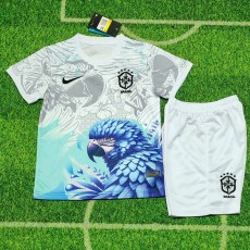 2025 Brazil Special Edition White Fans Kids Soccer jersey
