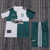1995/96 LIV Away Green Retro Kids Soccer jersey