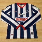 2009/10 CF Monterrey Home Blue Retro Long Sleeve Soccer jersey