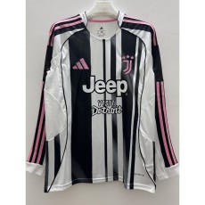2025/26 JUV Home Black Fans Long Sleeve Soccer jersey