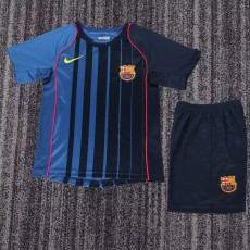 2004/05 BAR Away Dark Blue Retro Kids Soccer jersey