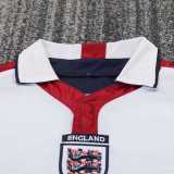 2004 England Home White Retro Kids Soccer jersey