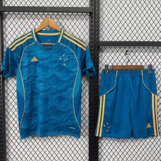 2025/26 Cruzeiro 3RD Blue Fans Kids Soccer jersey