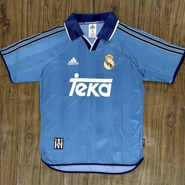 1999/00 R MAD 3RD Blue Retro Soccer jersey