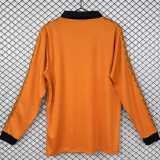 1980/1981 Wolves Home Yellow Retro Long Sleeve Soccer jersey