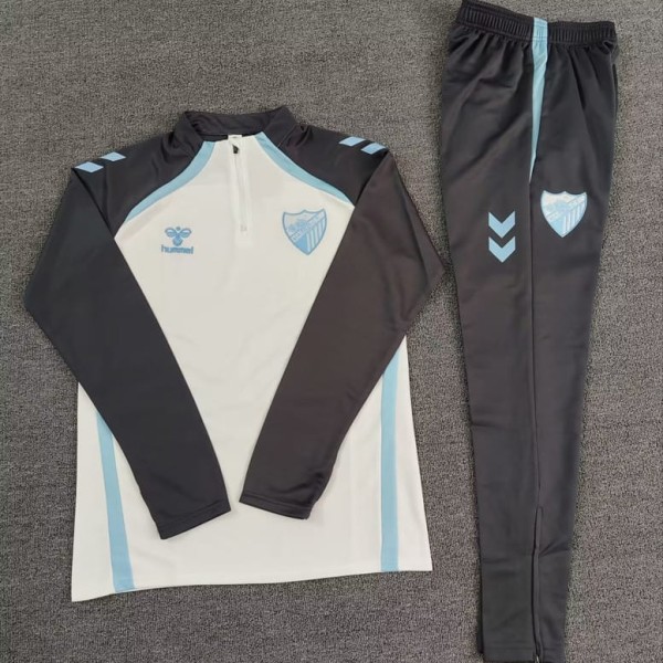 2025/26 Malaga CF White Half Pull Tracksuit