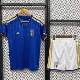 2026 Italy Home Blue Fans Kids Soccer jersey