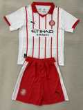 2025/26 Girona FC Home White Fans Kids Soccer jersey