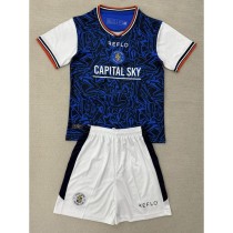 2025/26 Luton Town Away Dark Blue Fans Kids Soccer jersey