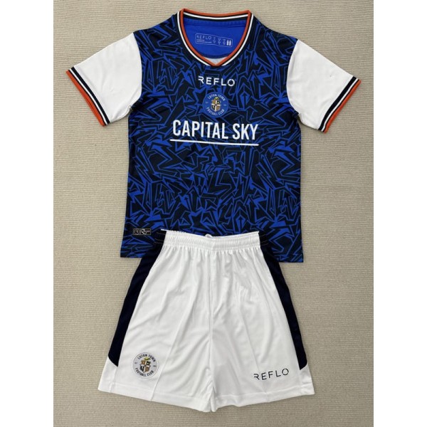 2025/26 Luton Town Away Dark Blue Fans Kids Soccer jersey