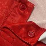 1995 Chile Home Red Retro Long Sleeve Soccer jersey