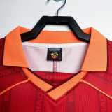 1999/00 Roma Home Red Retro Long Sleeve Soccer jersey