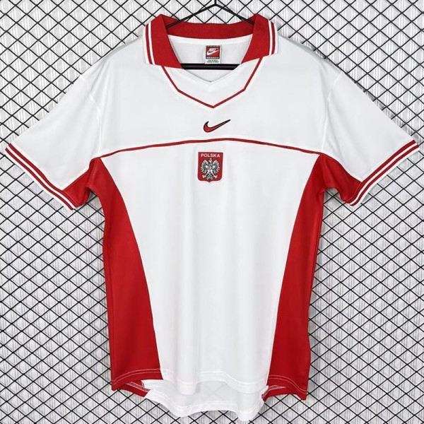 1997 Poland Home White Retro Soccer jersey