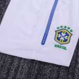 2010 Brazil Away Blue Retro Kids Soccer jersey