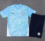 2025/26 Man City Azure Training Shorts Suit