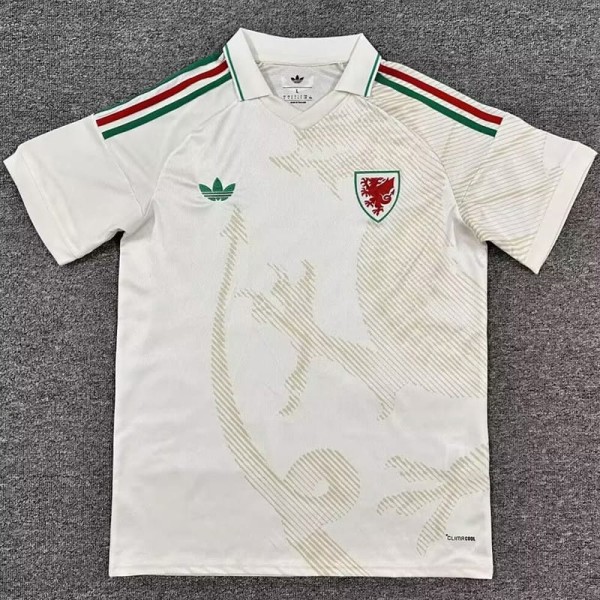 2026 Wales Away White Fans Soccer jersey