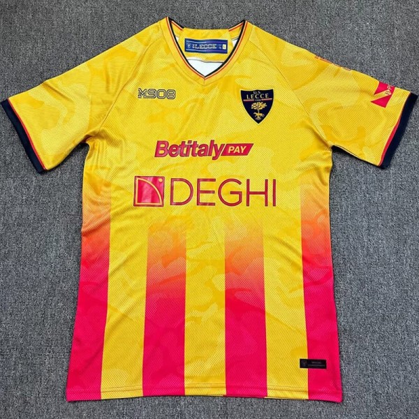 2025/26 US Lecce Home Yellow Fans Soccer jersey