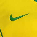 2004 Brazil Home Yellow Retro Long Sleeve Soccer jersey