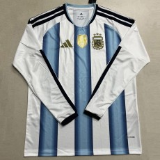 2026 Argentina Home Blue Fans Long Sleeve Soccer jersey