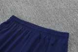 2025 France Dark Blue Half Pull Tracksuit