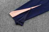 2025 France Dark Blue Half Pull Tracksuit