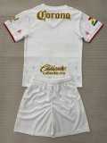 2025/26 Toluca Away White Fans Kids Soccer jersey