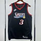 2025/26 76ERS IVERSON #3 Black NBA Jerseys