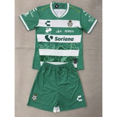 2025/26 Santos Laguna Home Green Fans Kids Soccer jersey