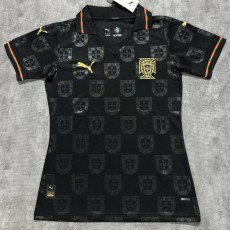 2025 Portugal Special Edition Black Fans Women Soccer jersey