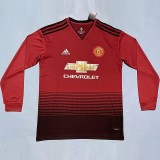 2018/19 Man Utd Home Red Retro Long Sleeve Soccer jersey