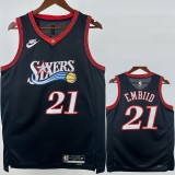 2025/26 76ERS EMBIID #21 Black NBA Jerseys