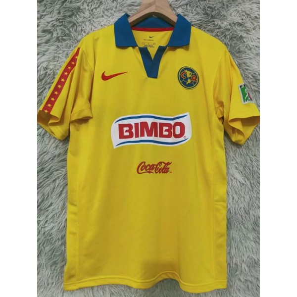 2006/07 Club America HOME(without Sponsors) Yellow Retro Soccer jersey