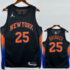 2025/26 KNICKS BRIDGES #25 Black NBA Jerseys